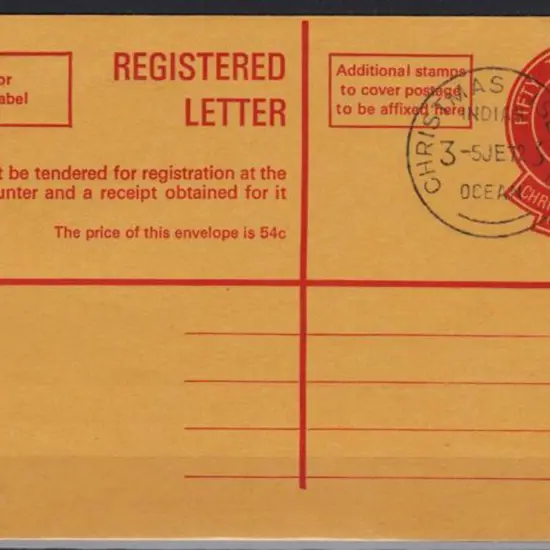 1972 53c Registered Letter CTO with 5 JE 72 cds. ...