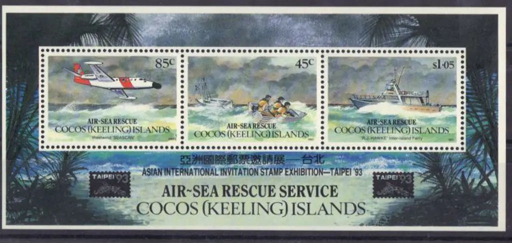 1993 Air-Sea Rescue M/S overprinted TAIPEI '93. ... Image 1++