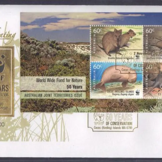 2011 2nd Nov) WWF 50th Anniv M/S on cover with ...