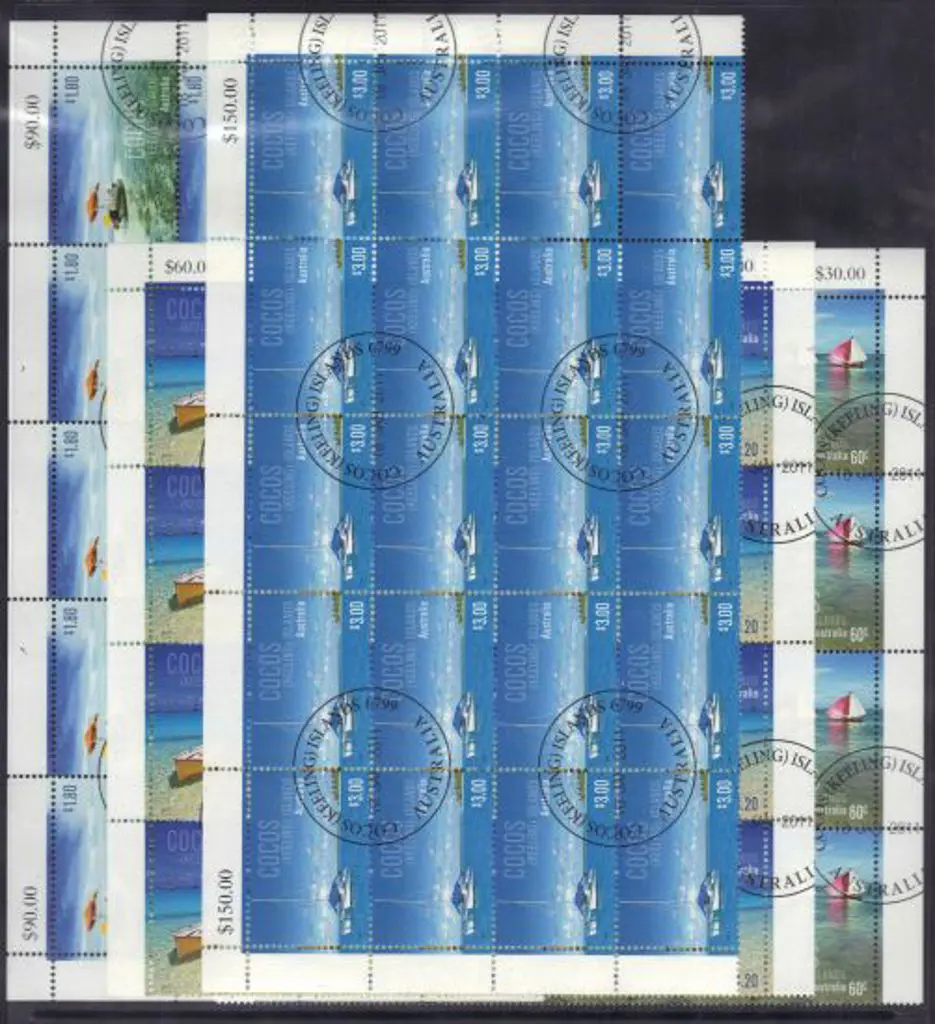 2011 Boats set of 4 in blocks of 20. CTO with ... Image 1++