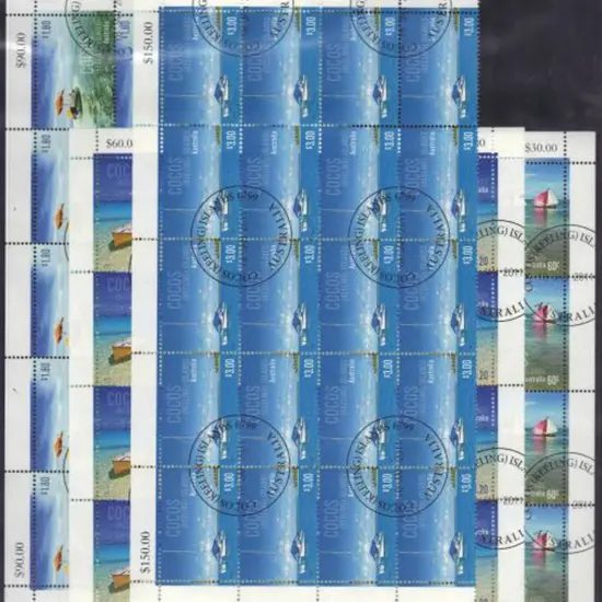 2011 Boats set of 4 in blocks of 20. CTO with ...