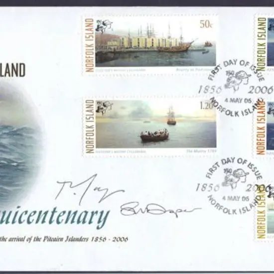 2006 (4th May) Sesquicentenary set on FDC signed ...