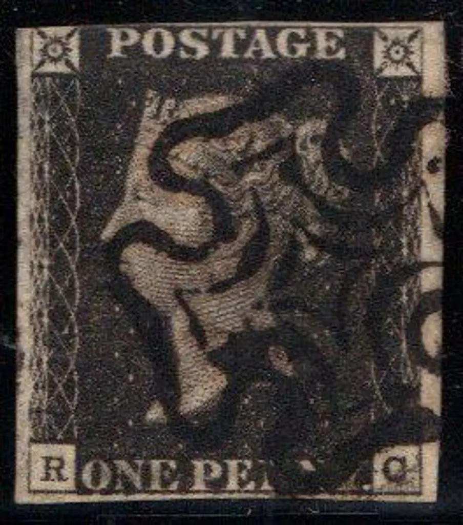 1840 1d black with crisp bold black MC. 3½ margin ... Image 1++