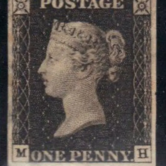 1840 1d black Plate 5 unused with 4 clear margins. ...