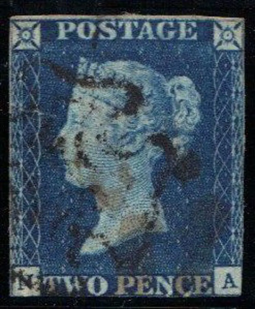 1840 1d grey black (worn plate) with black Maltese ... Image 1++