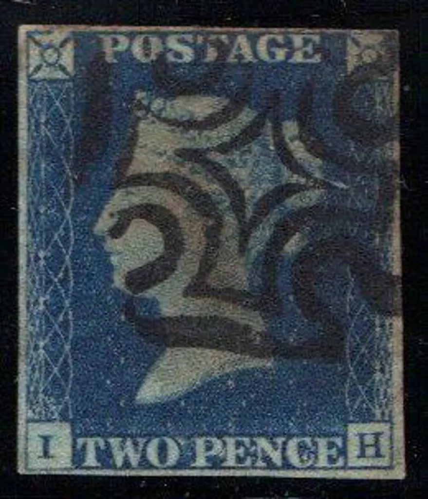 1840 2d blue F/U by clear black almost complete ... Image 1++