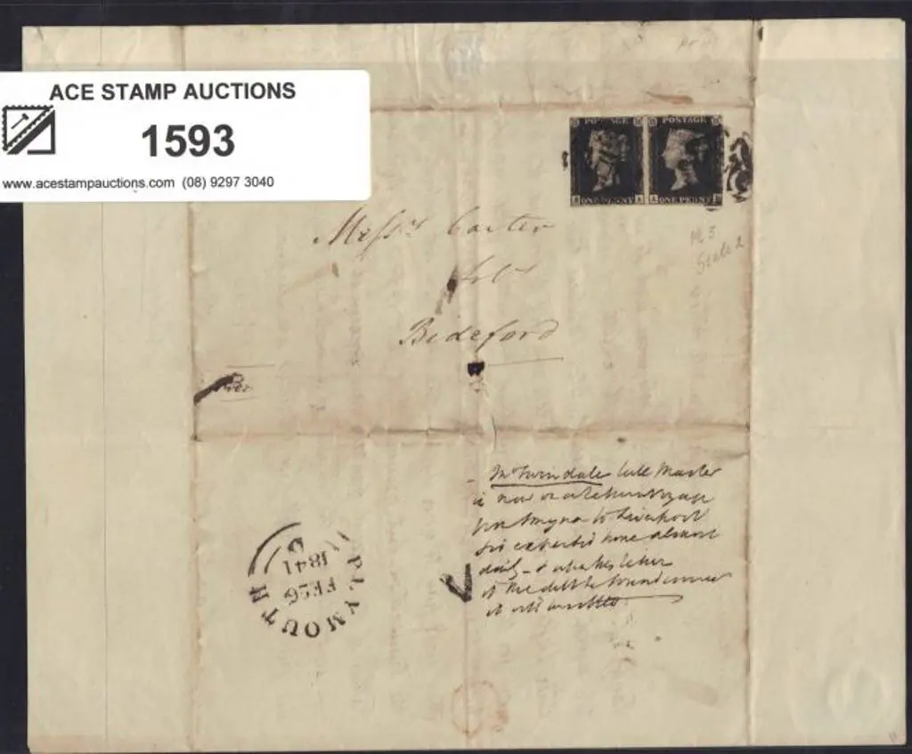 1841 (26th Feb) Entire Plymouth to Bideford ... Image 1++