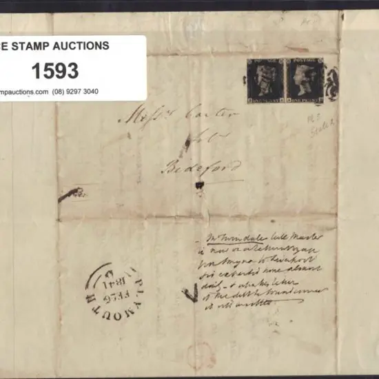 1841 (26th Feb) Entire Plymouth to Bideford ...