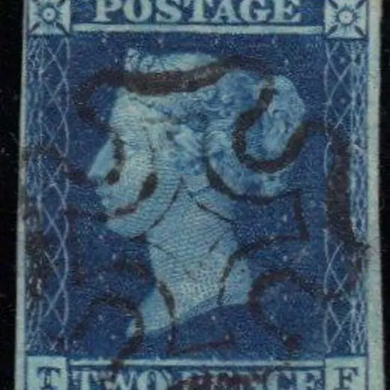 1841 2d blue fine used with full black Maltese ...