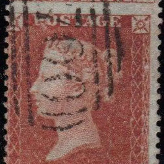 1855 1d red-brown with inverted wmk. F/U. Centred ...