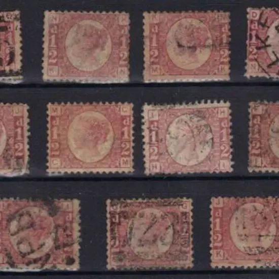 1870 ½d rose/red plate number set used. A couple ...