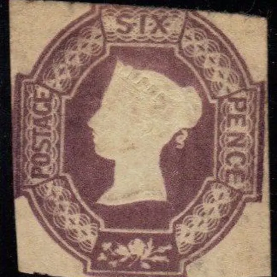 1847/54 6d violet embossed. MLH with original gum. ...
