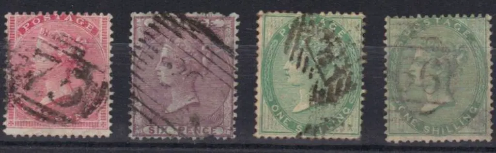 1855/57 4d rose (large garter wmk), 6d deep lilac ... Image 1++