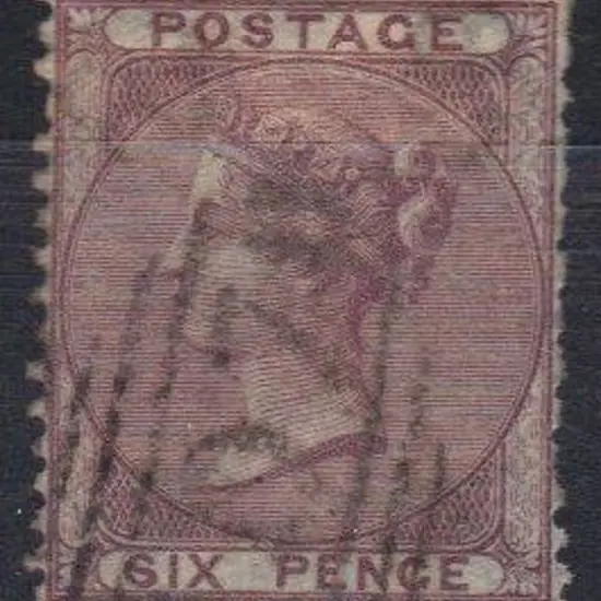 1856 6d deep lilac lightly used. Well centred but ...