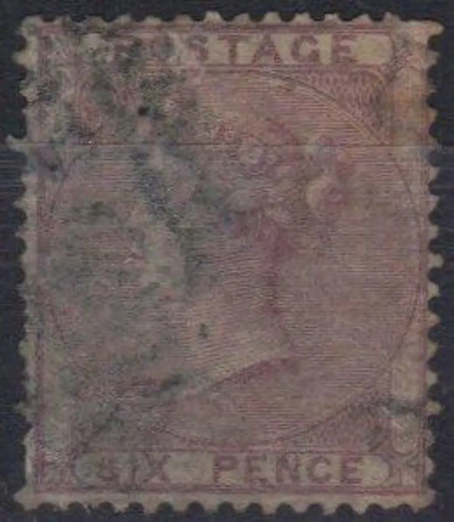 1855 6d pale lilac on azure paper, lightly used & ... Image 1++