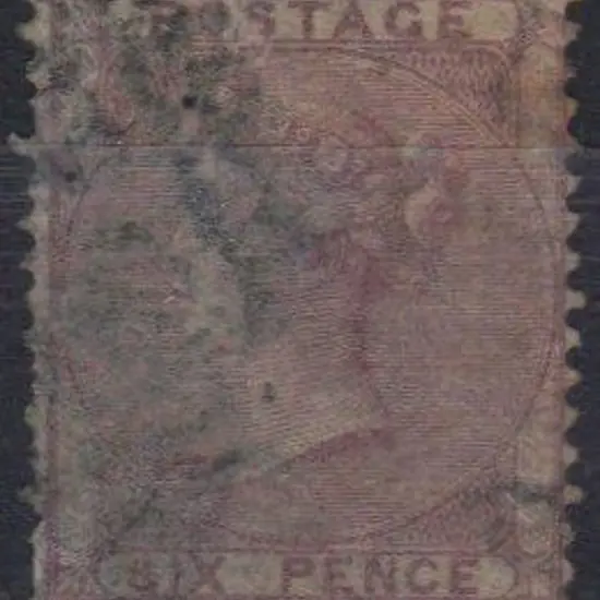 1855 6d pale lilac on azure paper, lightly used & ...