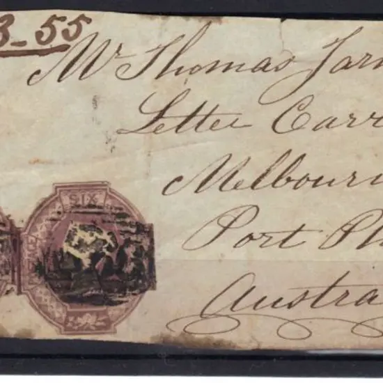 1855 piece addressed to "Mr Thomas Jarman Letter ...