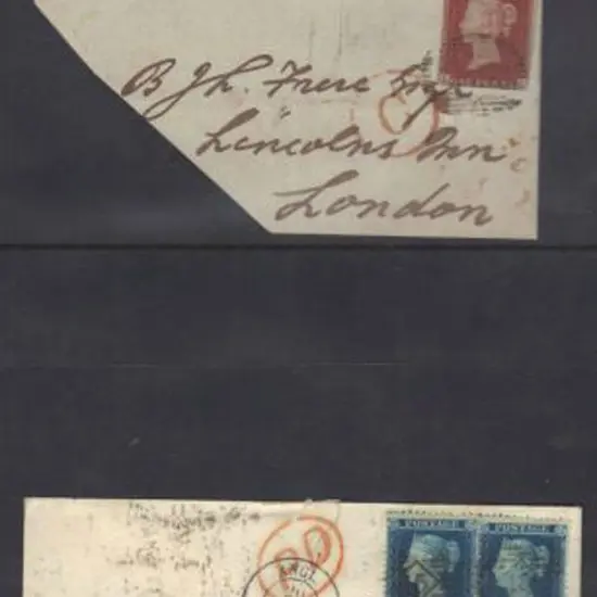 1856 (May) envelope (torn flap) to Paris with 2d ...