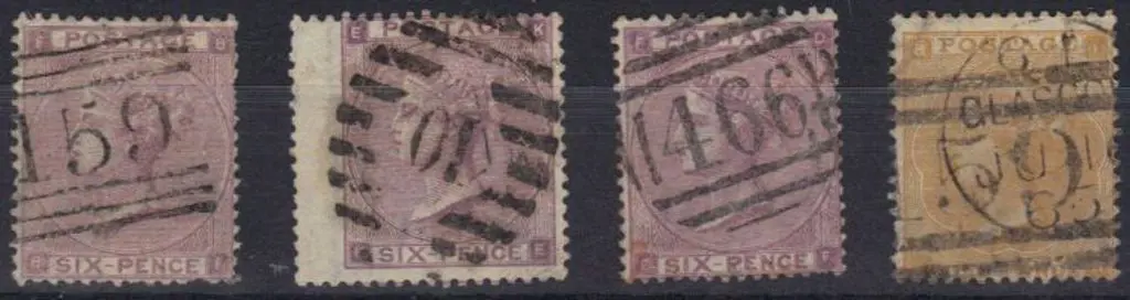 1862/64 "small uncoloured corner letters" group ... Image 1++