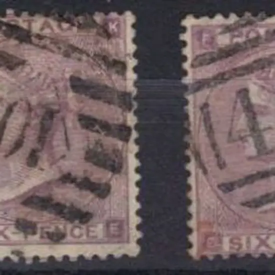 1862/64 "small uncoloured corner letters" group ...