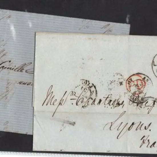 1865 (Oct) London to Lyon cover with 1862/64 4d ...