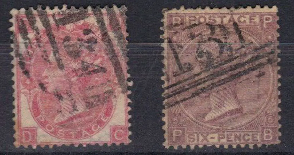 1865/67 "large uncoloured corner letters" 3d rose ... Image 1++