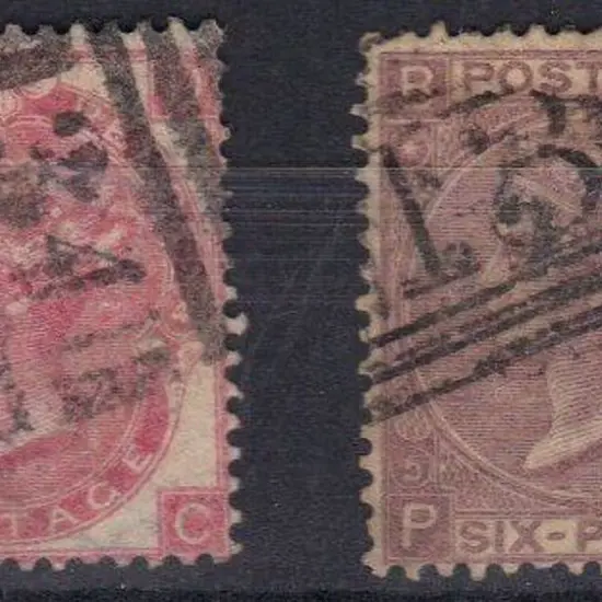1865/67 "large uncoloured corner letters" 3d rose ...