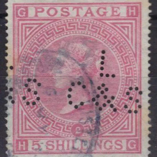 1867 5/- pale rose, plate 2. Well centred with ...