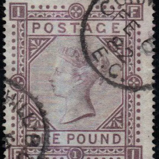 1878 £1 brown lilac, Maltese Cross wmk, on white ...
