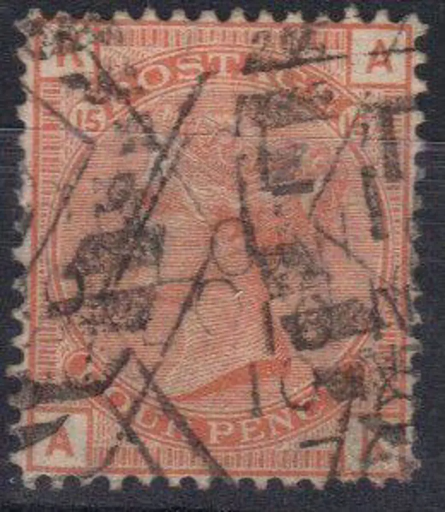 1873 4d vermilion, large garter wmk. Used with ... Image 1++