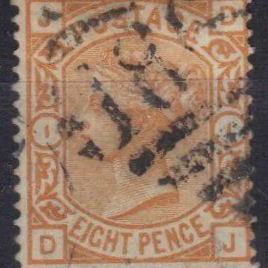 1876 8d orange good used with average centring & ...