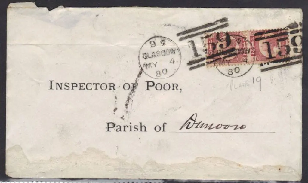 1880 (4th May) Env with 1870 ½d rose-red pair ... Image 1++