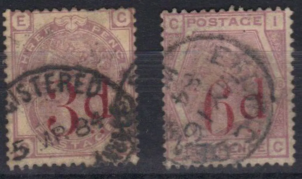 1880/3 3d on 3d lilac & 6d on 6d lilac, the former ... Image 1++