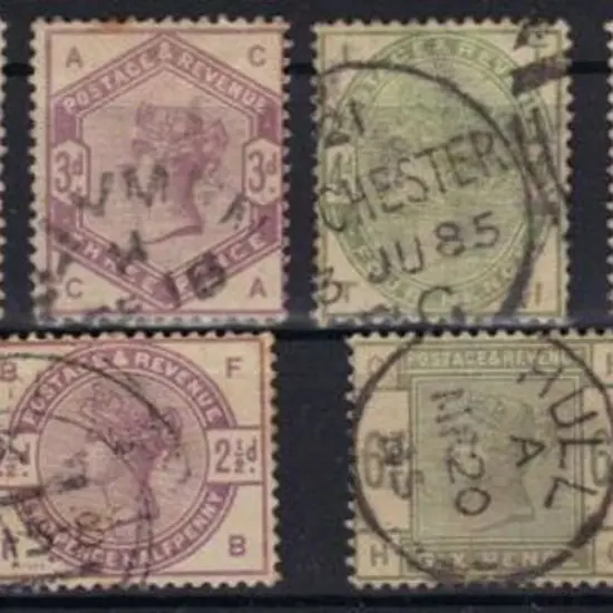 1883 "lilac & greens" set of used with fair to ...
