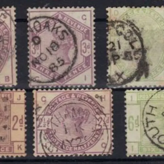 1883 "lilac & greens" set incl ½d slate blue. All ...