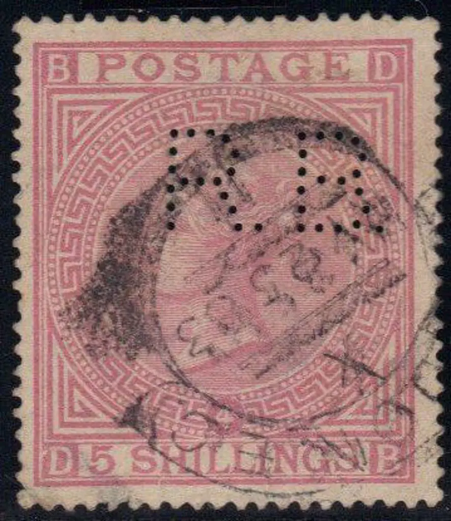 1884 10/- ultramarine on blued paper. Mint without ... Image 1++