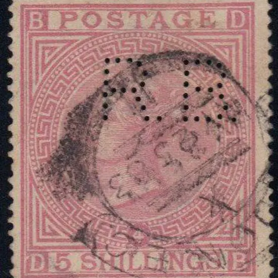 1884 10/- ultramarine on blued paper. Mint without ...