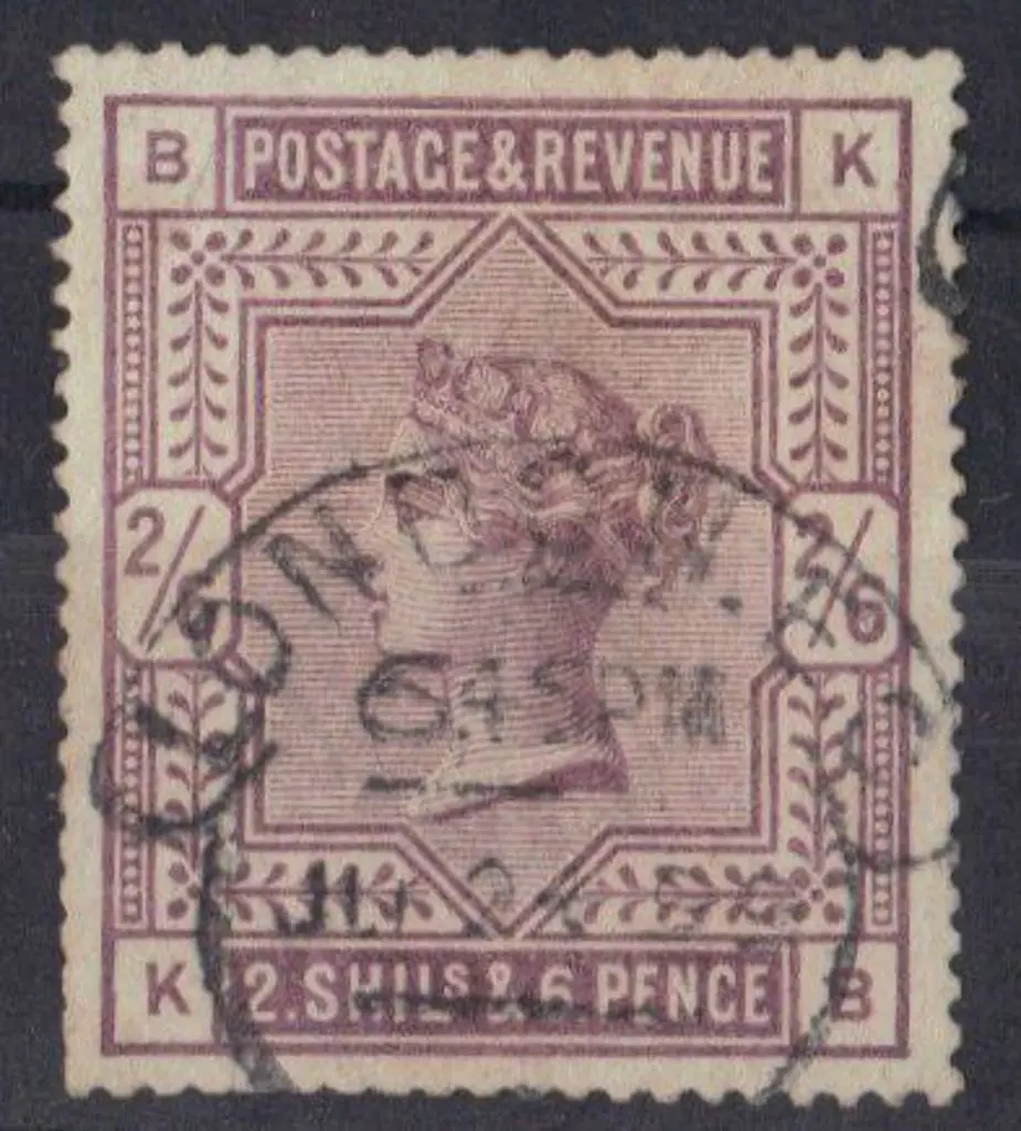 1883 2/6d lilac on white paper. F/U with hooded ... Image 1++