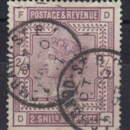 1883 2/6d lilac on white paper. Good used with two ...