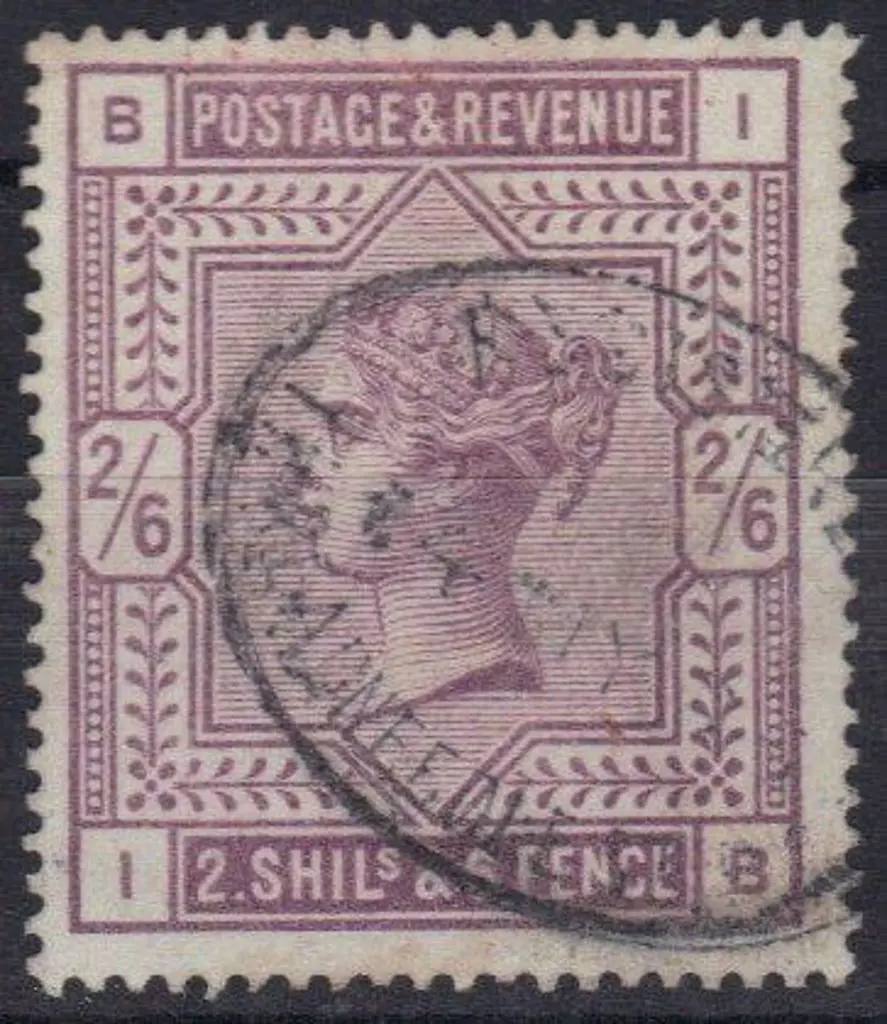 1883 2/6d deep lilac on white paper with light & ... Image 1++