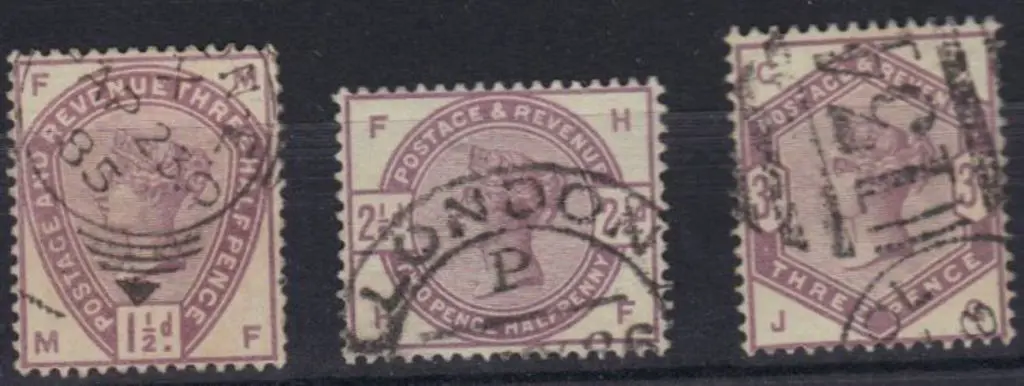 1883 1½d, 2½d & 3d lilacs with good, true colour ... Image 1++