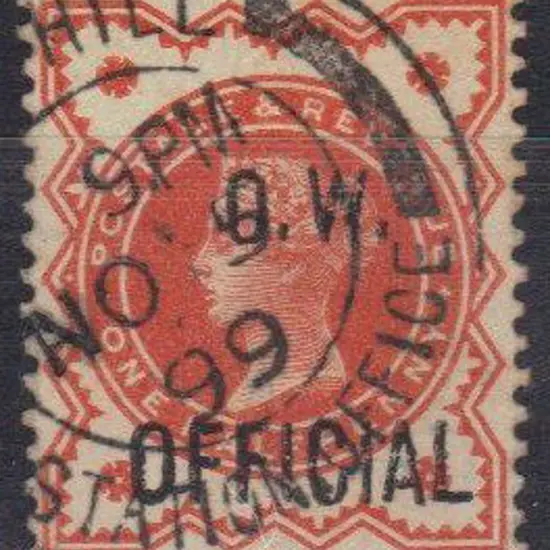 1896 ½d vermilion "O.W. OFFICIAL" crisp cds of ...