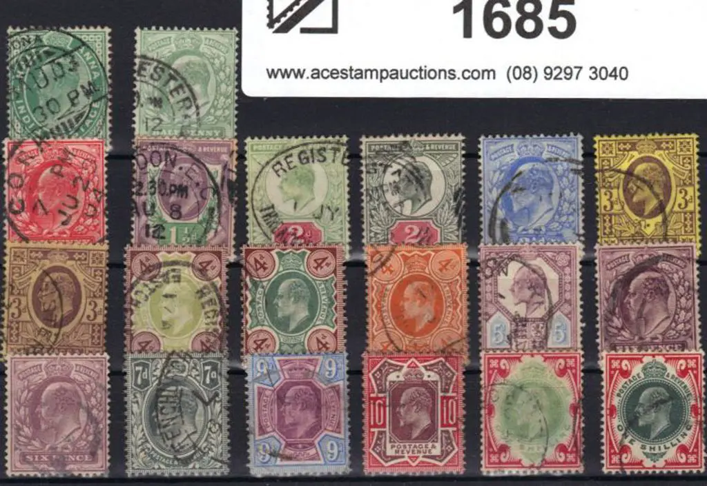 1902/10 KEVII, plus 1912 10d dull reddish purple & ... Image 1++