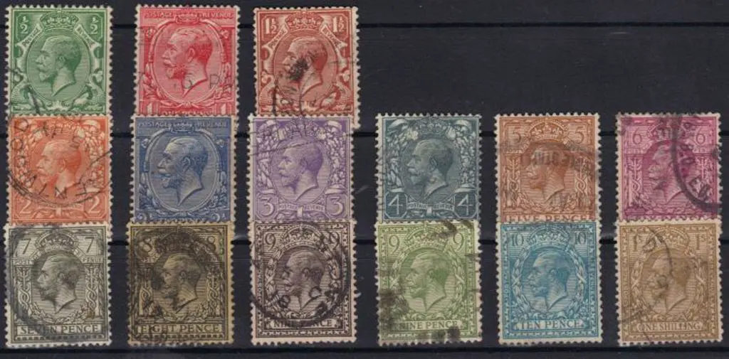 1912/24 KGV simple cypher set of 15 used. Cond. ... Image 1++