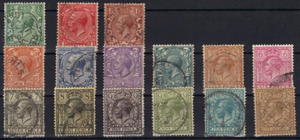 1912/24 KGV simple cypher set of 15 used. Cond. ... Image 1++