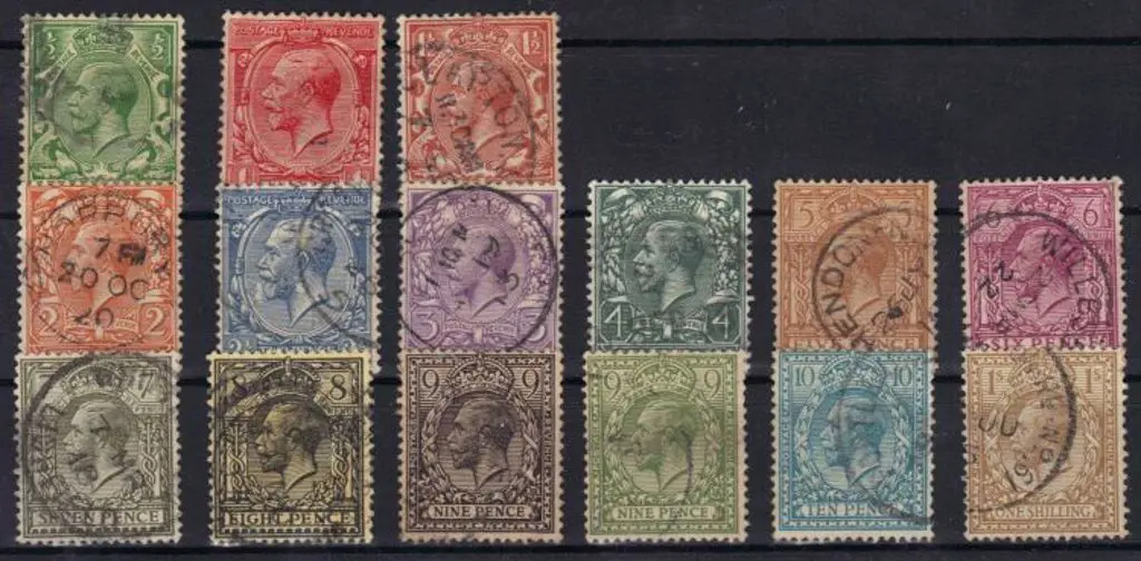 1912/24 KGV simple cypher set of 15 used. Cond. ... Image 1++