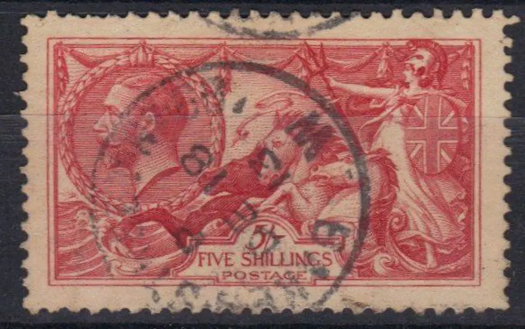 1913 5/- rose carmine, Waterlow, with 1913 proving ... Image 1++