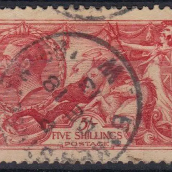 1913 5/- rose carmine, Waterlow, with 1913 proving ...