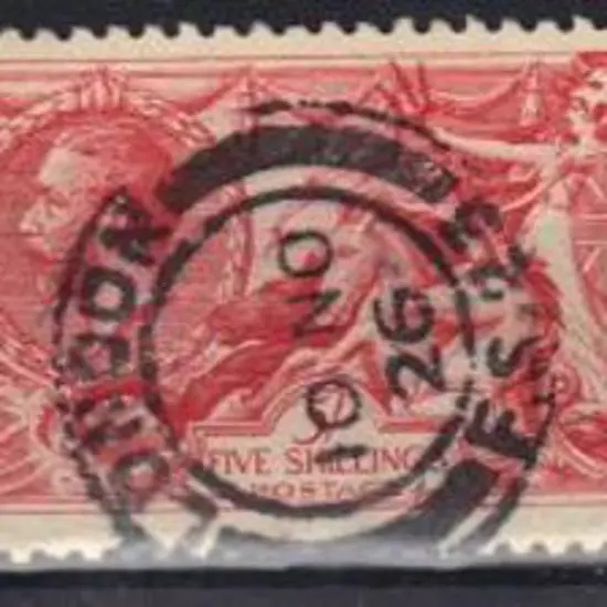 1918/19 2/6- olive brown, 5/- rose red & 10/- grey ...