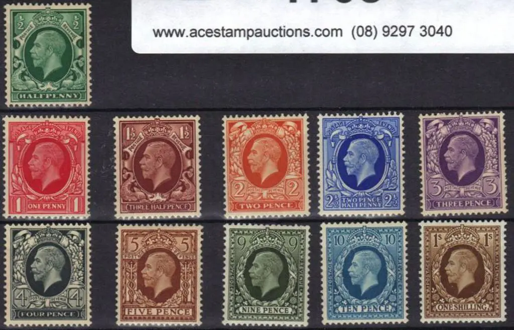 1934/36 KGV set of 11 to 1/-. Mixed MUH/MLH with ... Image 1++